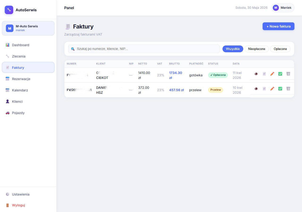 Auto — faktury